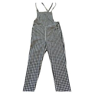 Mid Ref Overalls Black and White Gingham